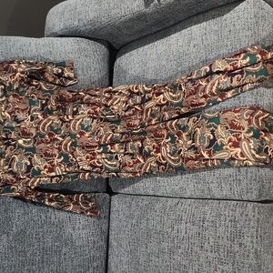 SL FASHION Vintage 80s Made In USA 100% Rayon Pasley Print V Neck Romper Size 16